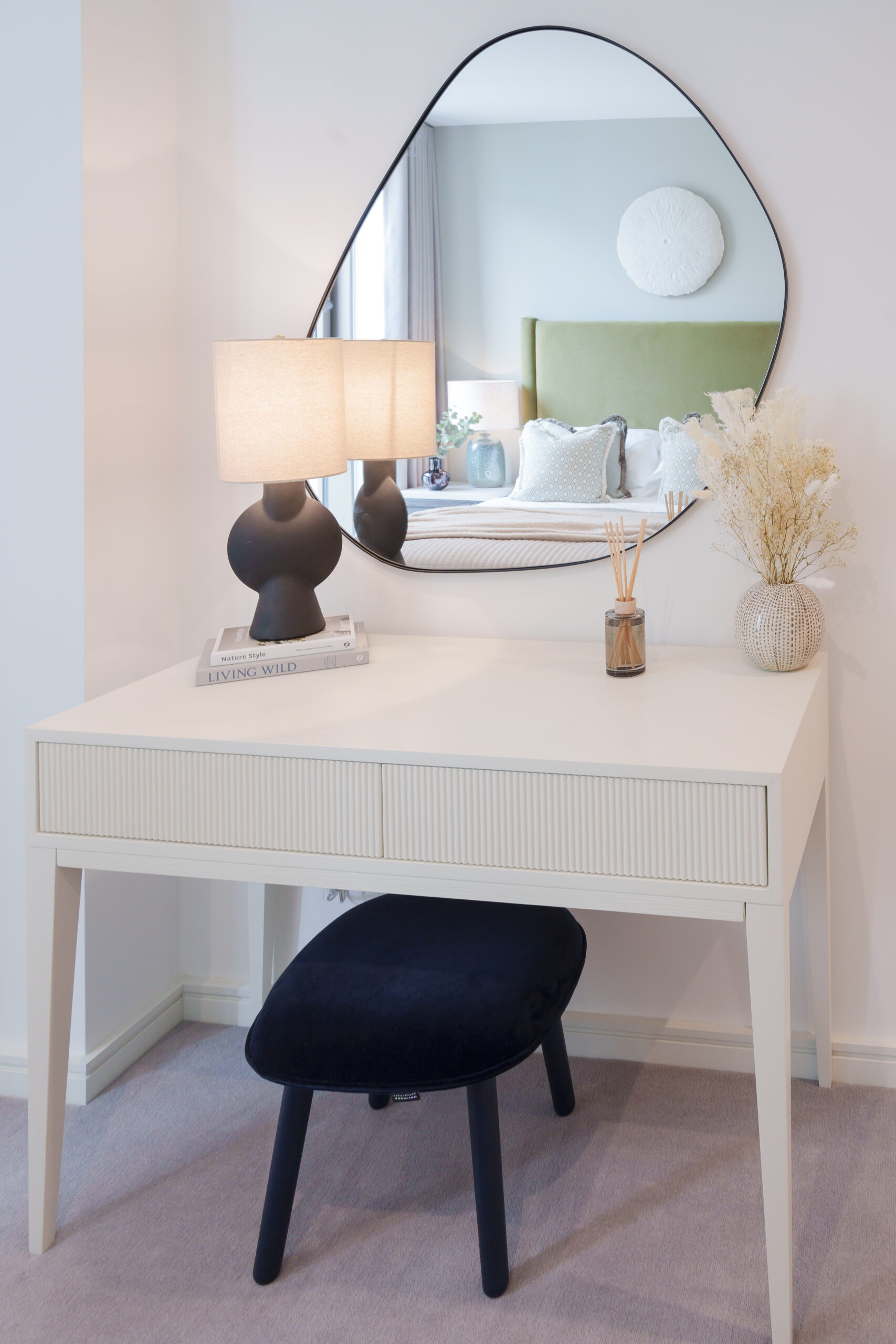 Sleek Work and Vanity Area